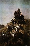 Frederick Remington Old Stage Coach of the Plains oil on canvas